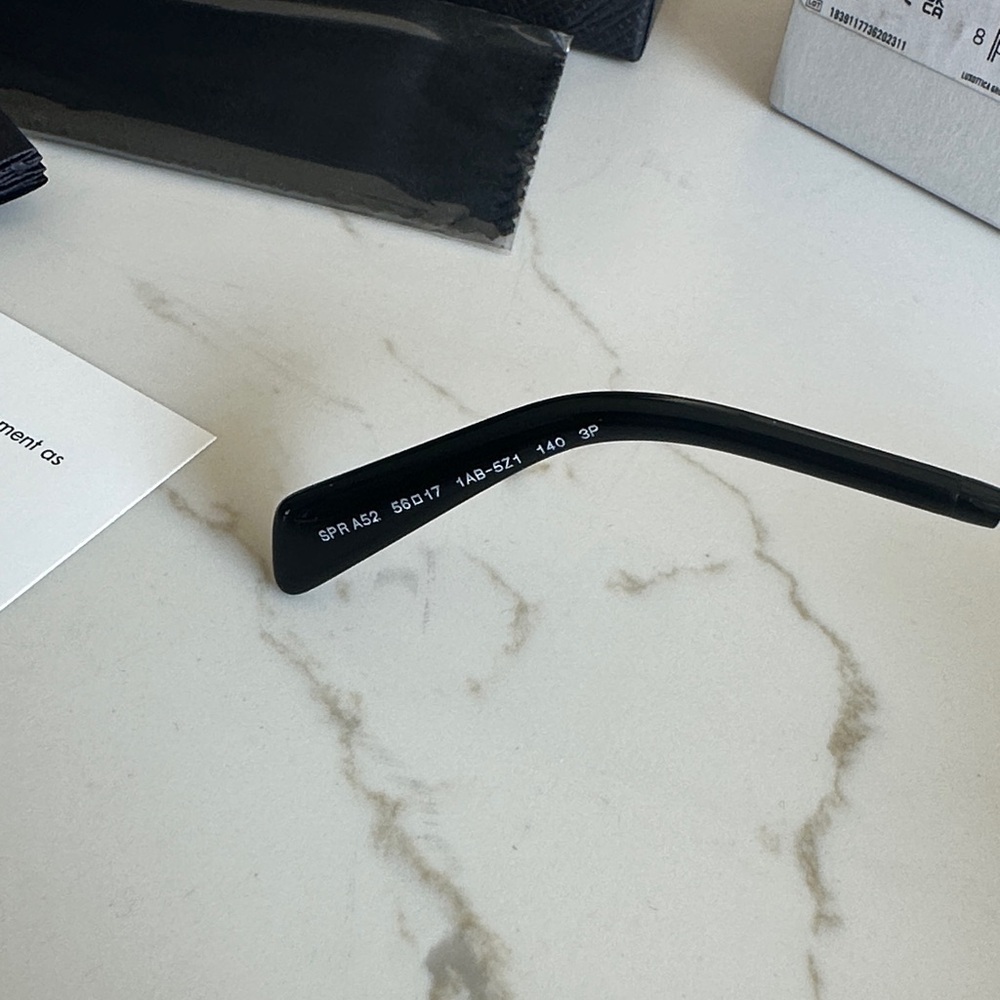 Prada Black Rectangular Sunglasses - Picture 5 of 12
